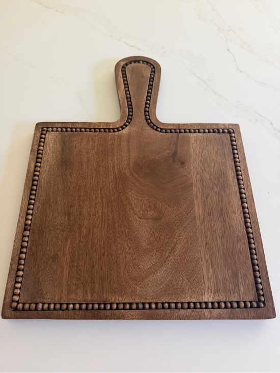 Other - Wood Beaded Edge Serving Board - Brown